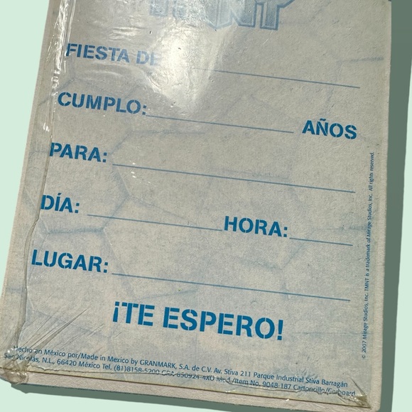 2007  Set Of 6 New In Package Teenage Mutant Ninja Turtle Party Spanish Invites - Picture 5 of 9